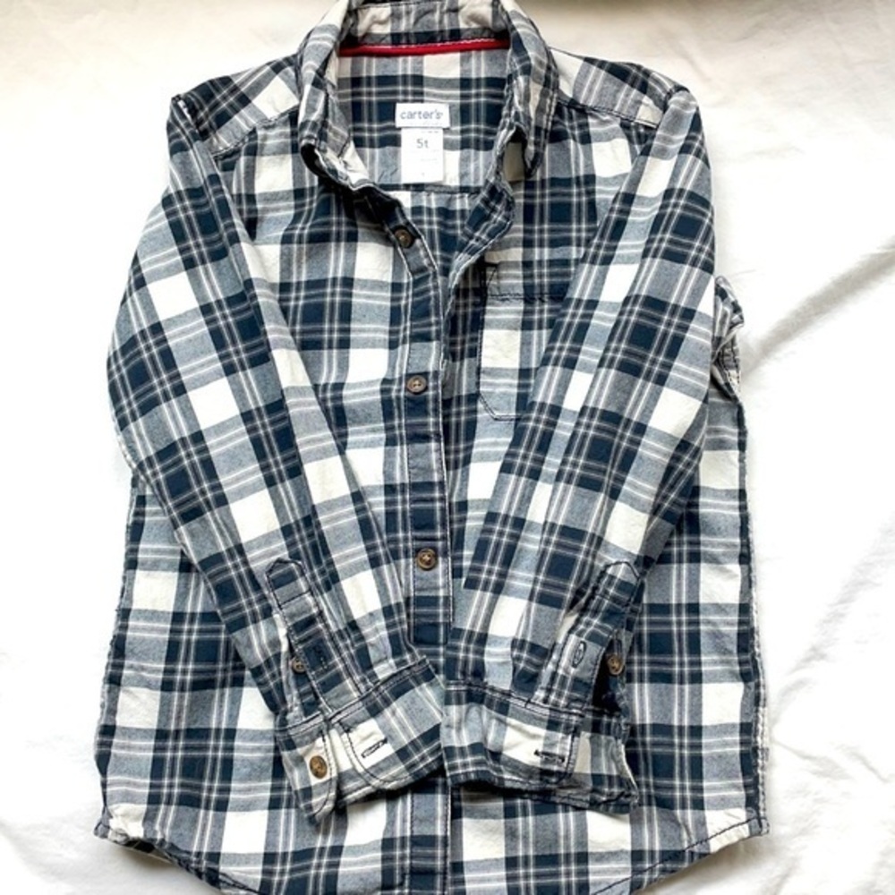 Plaid boys long sleeve shirt